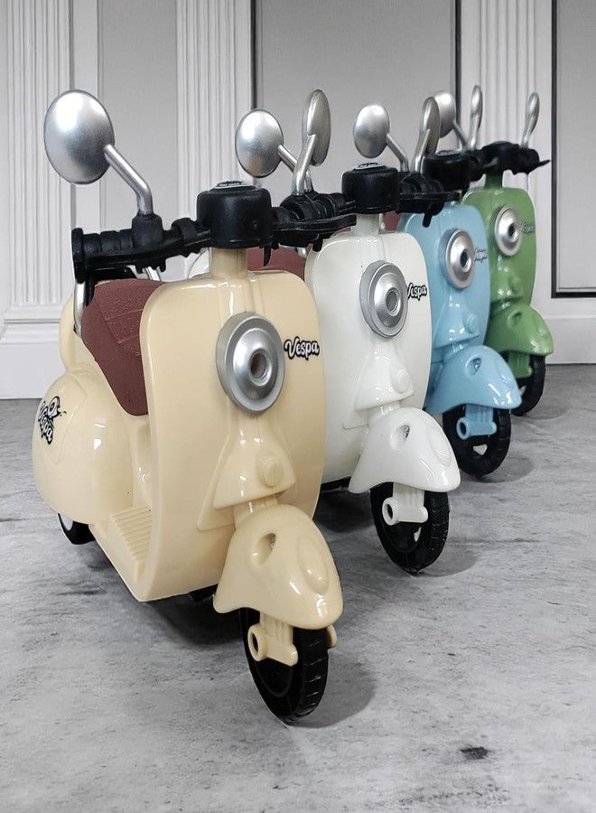 Stylbase Durable High-Density Pull Back Action Die Cast Scooter Toys Friction Power Toy - Rubber Tyres, Detailed Exterior Sports Motorcycle Toy Vehicle for Kids 3+ Years (Color May Vary) - Image 3